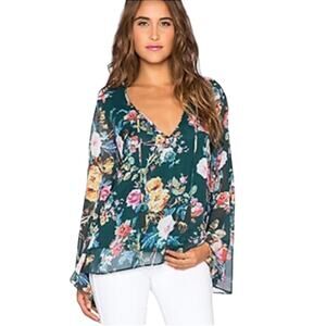 Show Me Your Mumu Bardot Blouse in Rosieo & Juliet Floral Print Size Small